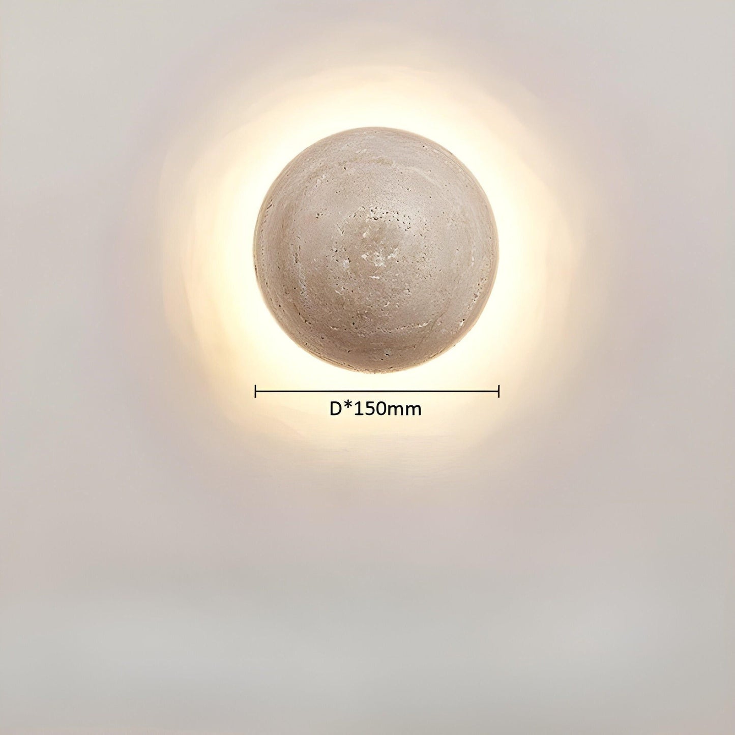 RetroTravertine Light - Wabi-Sabi Japansk LED Vägglampa i Krämstil