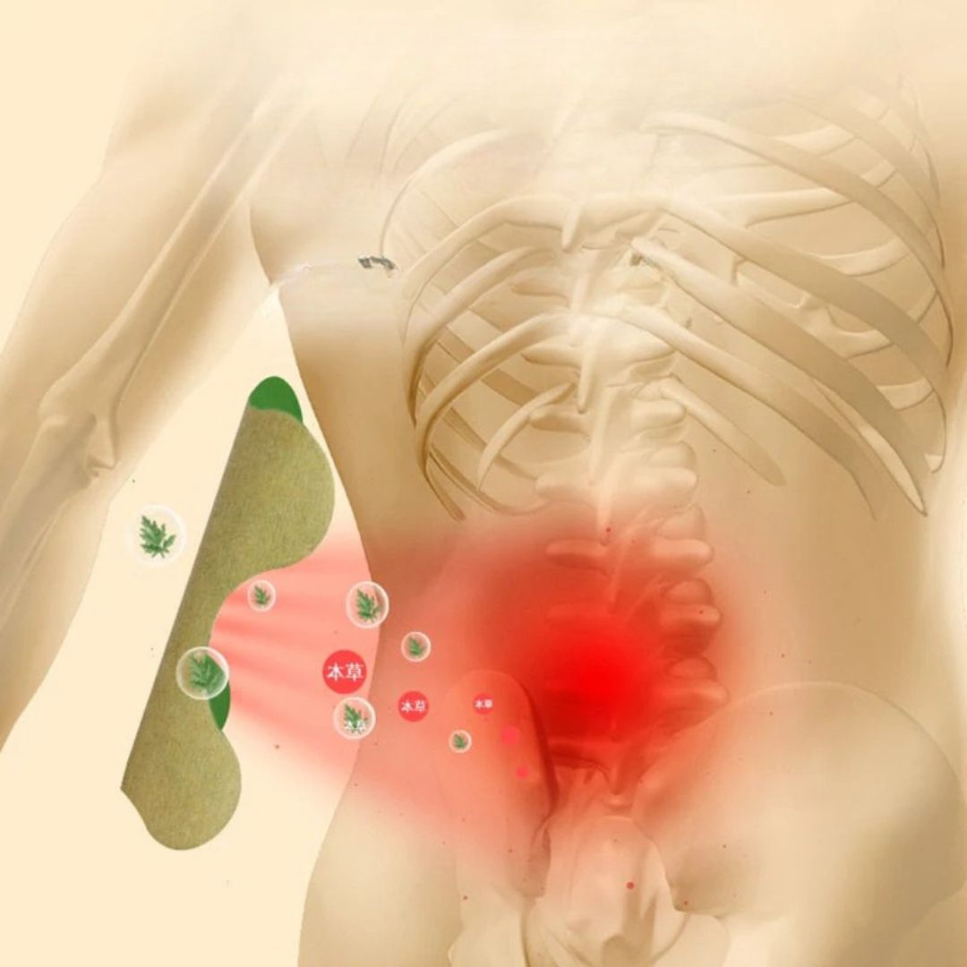 Smärtlindrande värmepads för ryggen