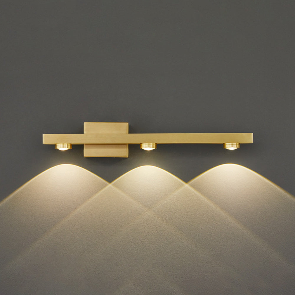 Freja - Modern LED Vägglampa, Svart/Guld, Badrum, Metall