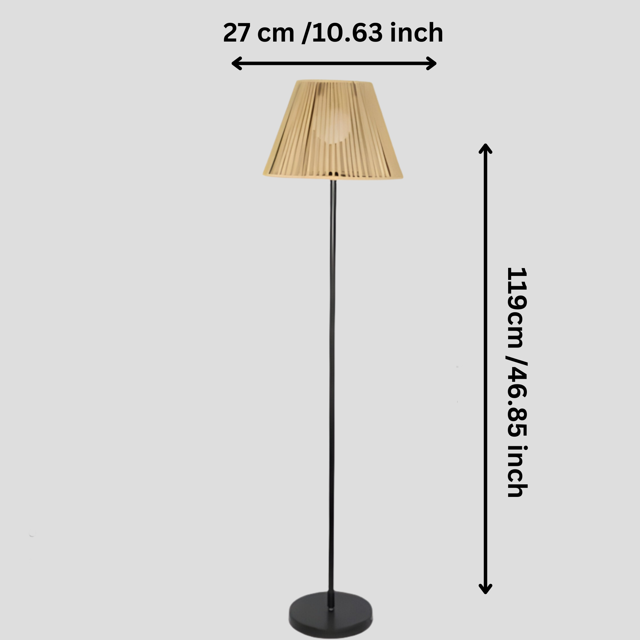 AmberReed Light – Solarpowered LED golvlampa för utomhusbruk