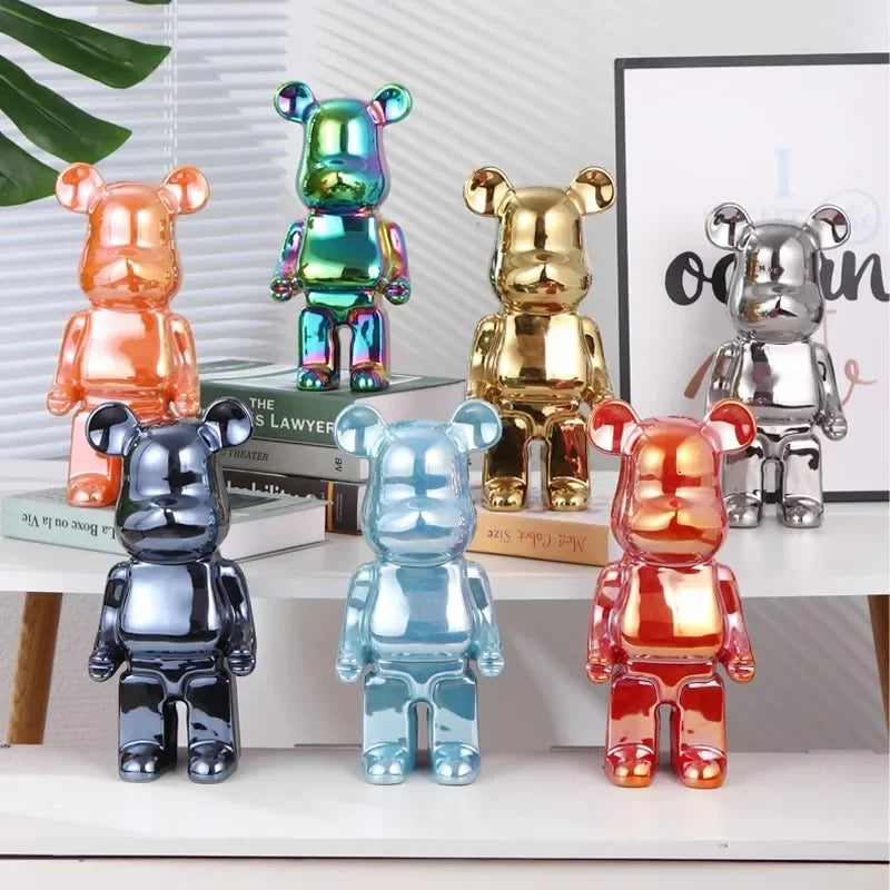 Aesthetic Bear Figur Figur Keramik Staty för Lyxigt Vardagsrumsdekoration