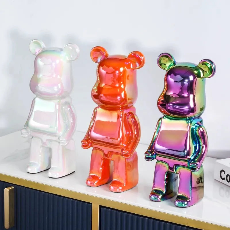 Aesthetic Bear Figur Figur Keramik Staty för Lyxigt Vardagsrumsdekoration