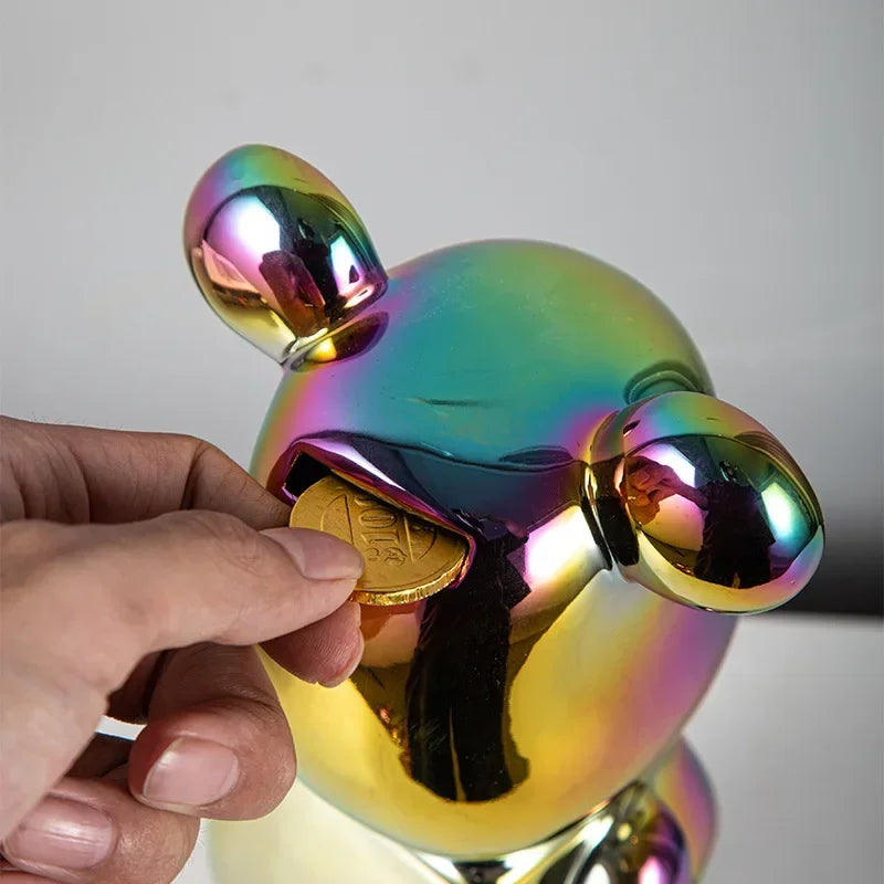 Aesthetic Bear Figur Figur Keramik Staty för Lyxigt Vardagsrumsdekoration