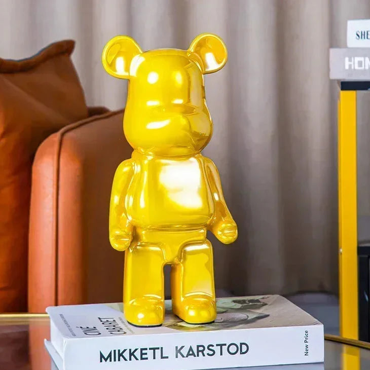 Aesthetic Bear Figur Figur Keramik Staty för Lyxigt Vardagsrumsdekoration