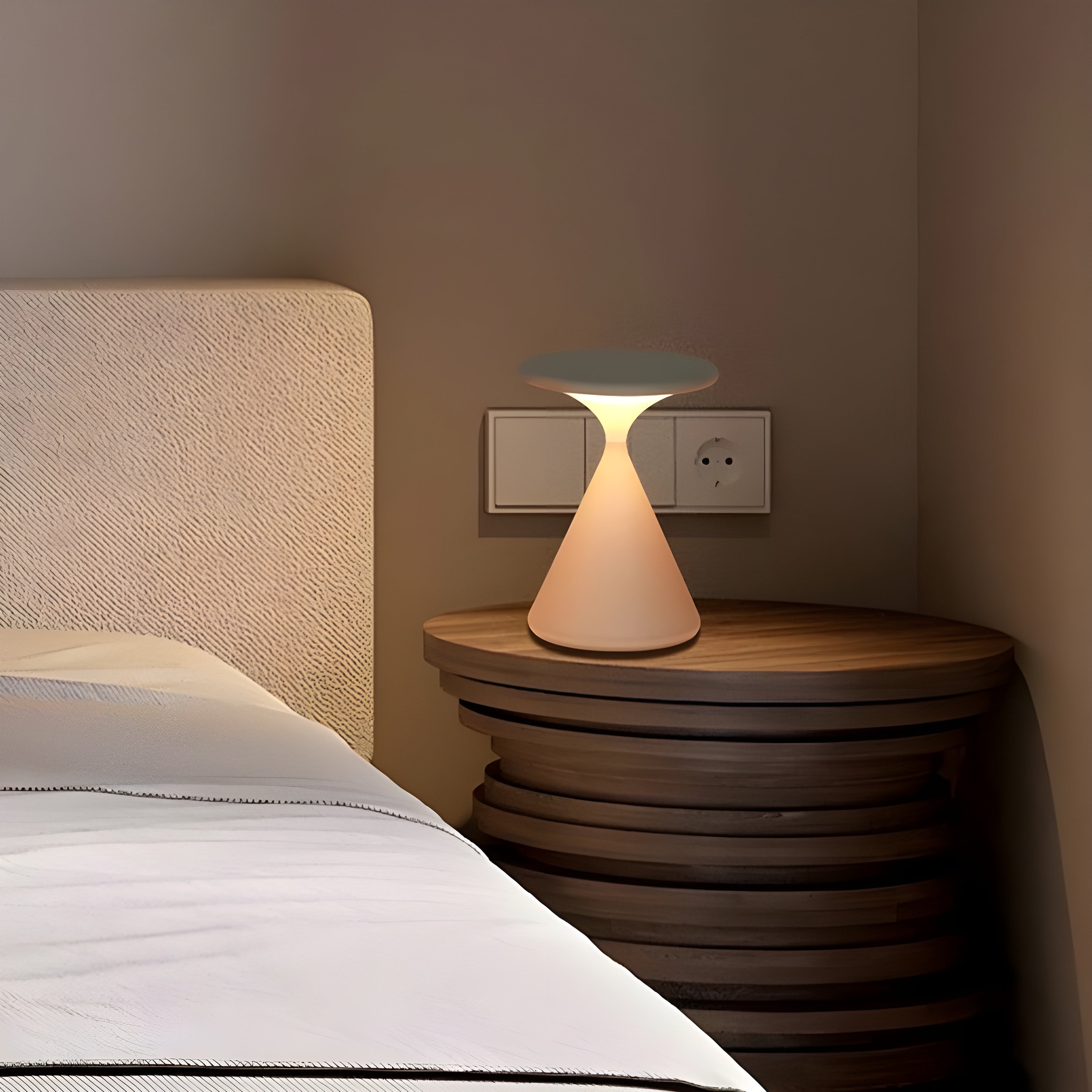 CalmGlow Lampa - Rund Touch-Dimm-Bordlampa