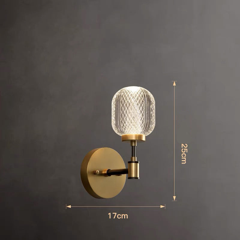 Antik Crystal Akryl Vägglampa