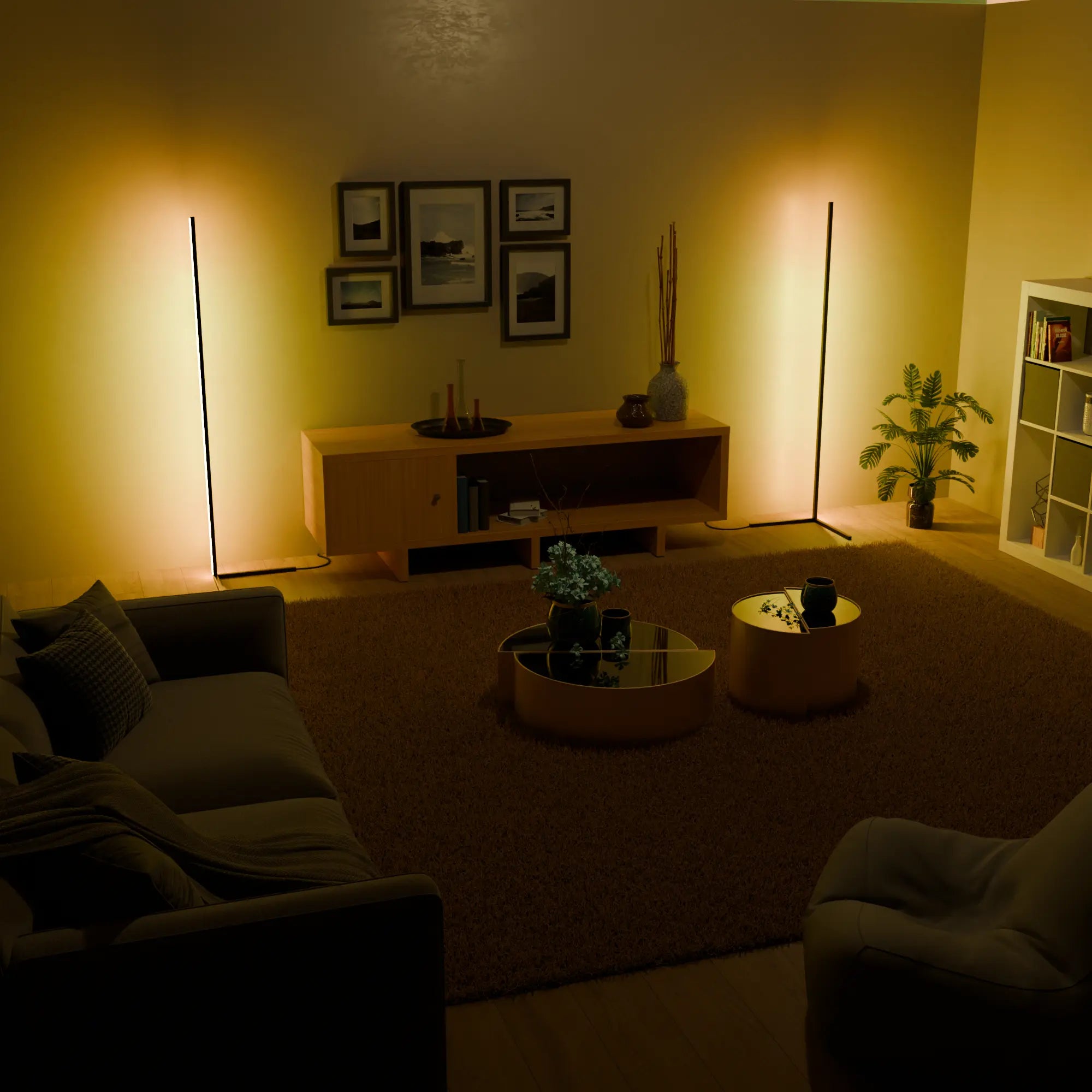 Apollo LED Golvlampa - Modern och Färgglad Belysning för Stilsäkra Interiörer