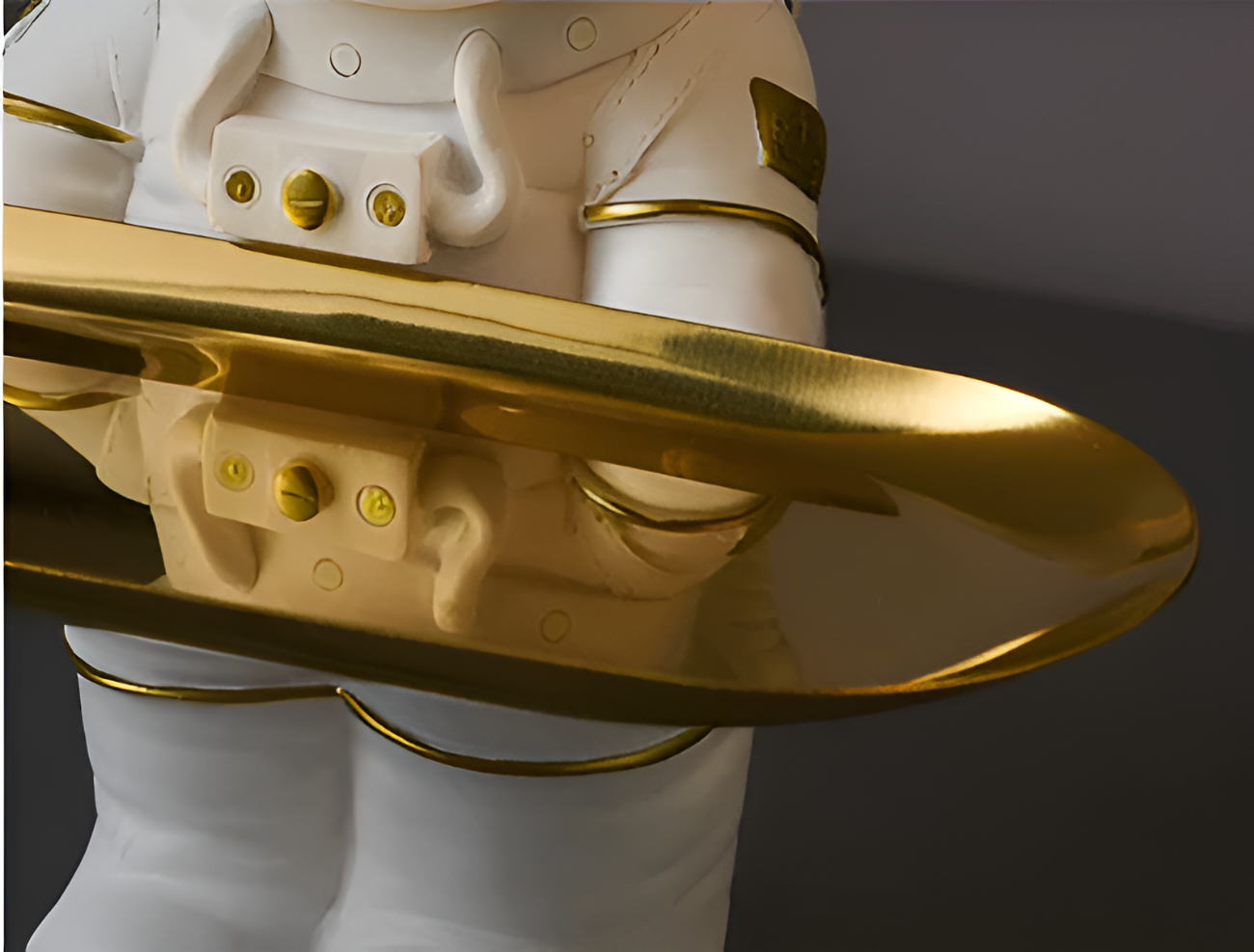 AstroTray – Astronaut Dekorationsförvaringsbricka av konstharp | Modernt fat för nycklar och tillbehör