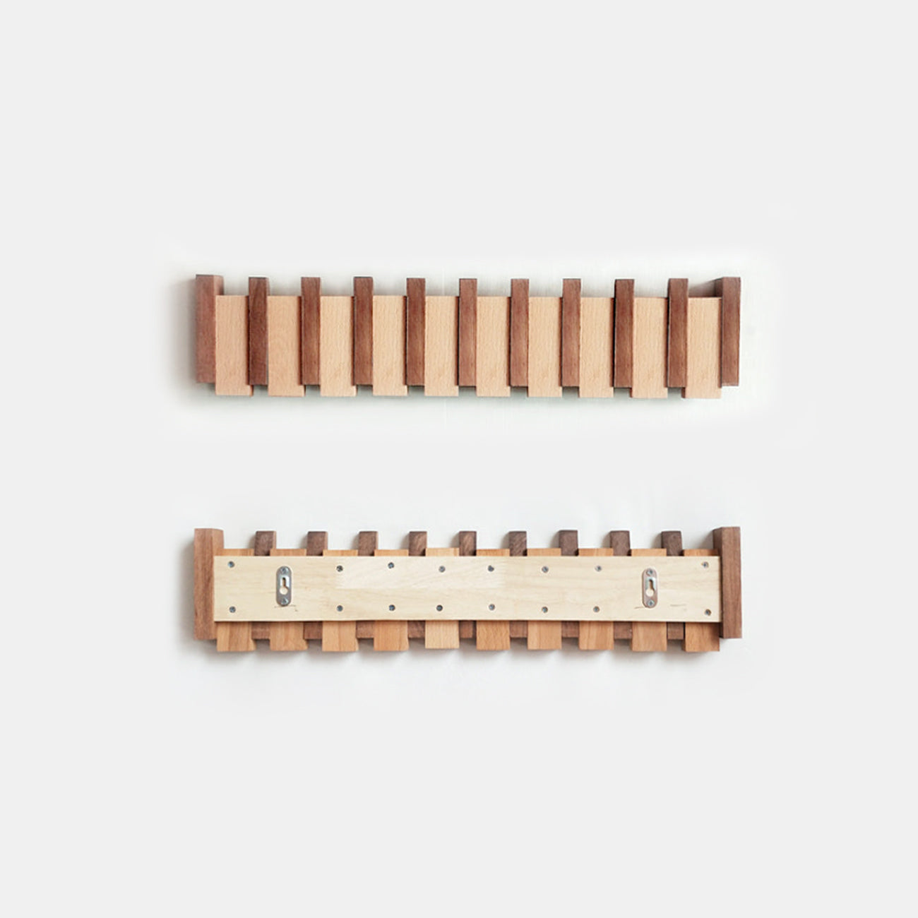 Norven Fold | Fällbar väggkrok i bok- och valnötsträ