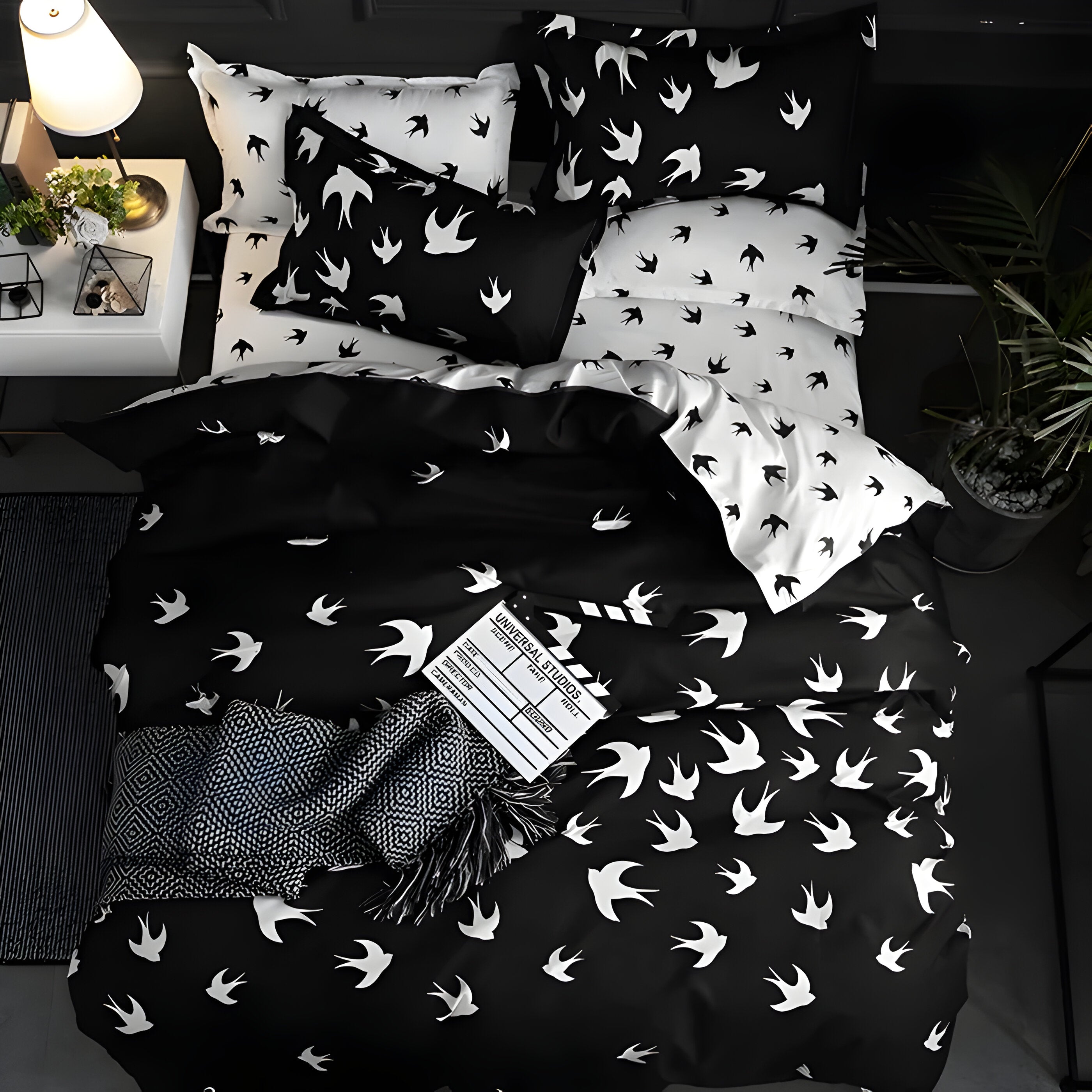 BlackBliss - Modernt Svart Sängklädesset