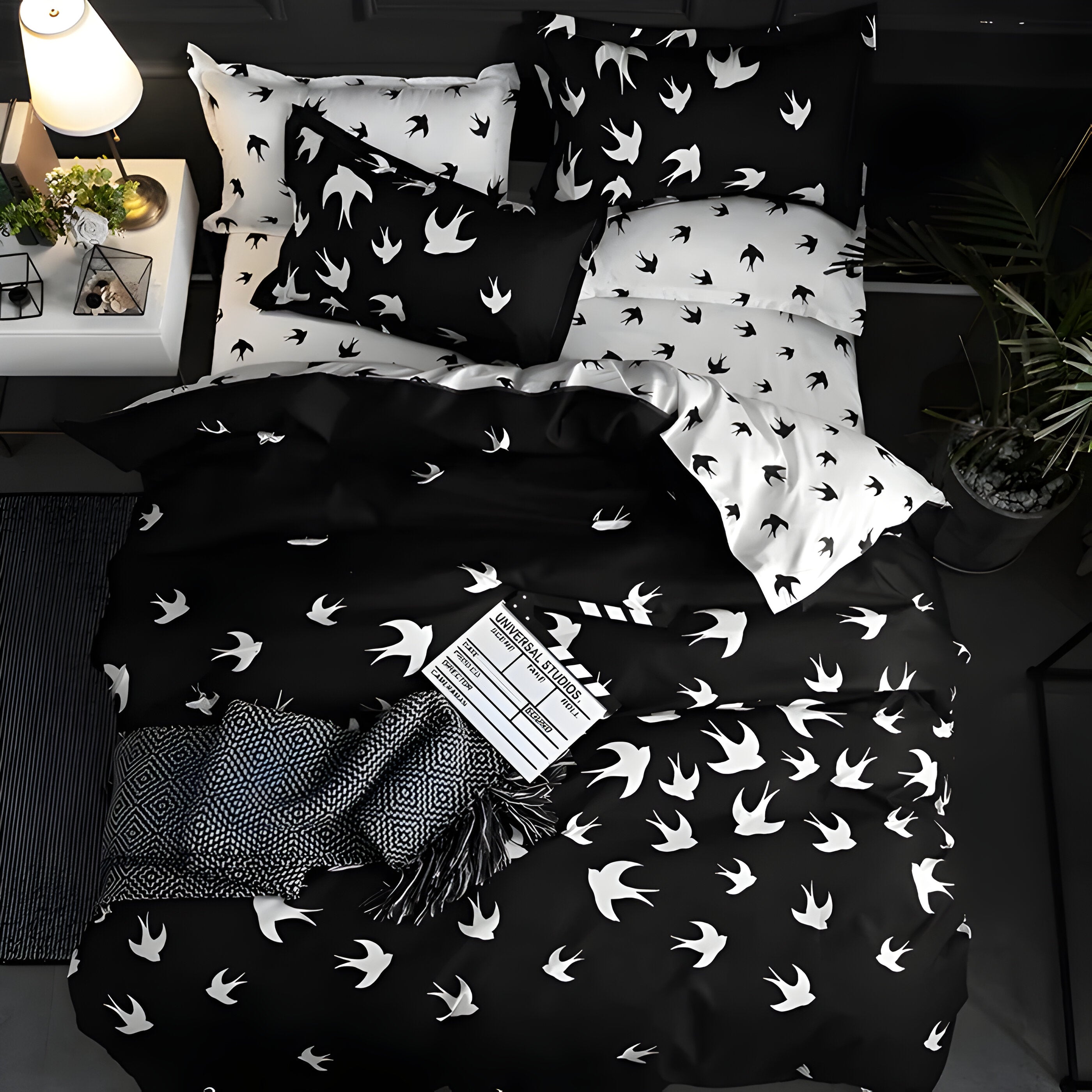 BlackBliss - Modernt Svart Sängklädesset