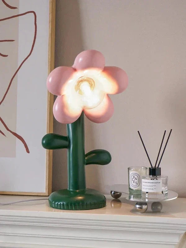 FloraGlow - Blomformad LED Bordslampa med LED-lampa – Kreativ Nattlampa