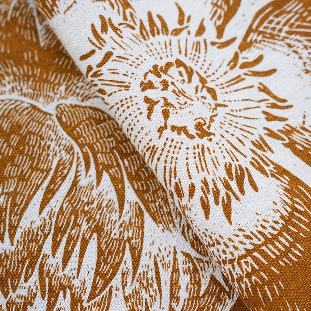 Pä Peacock Flower Boho Blommig Duk med Fringed