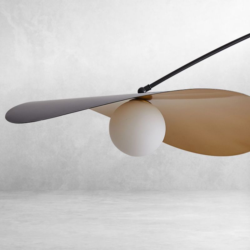 Carins Modern Vägglampa, Båge, Metall/Glas, Svart/Guld, Sovrum