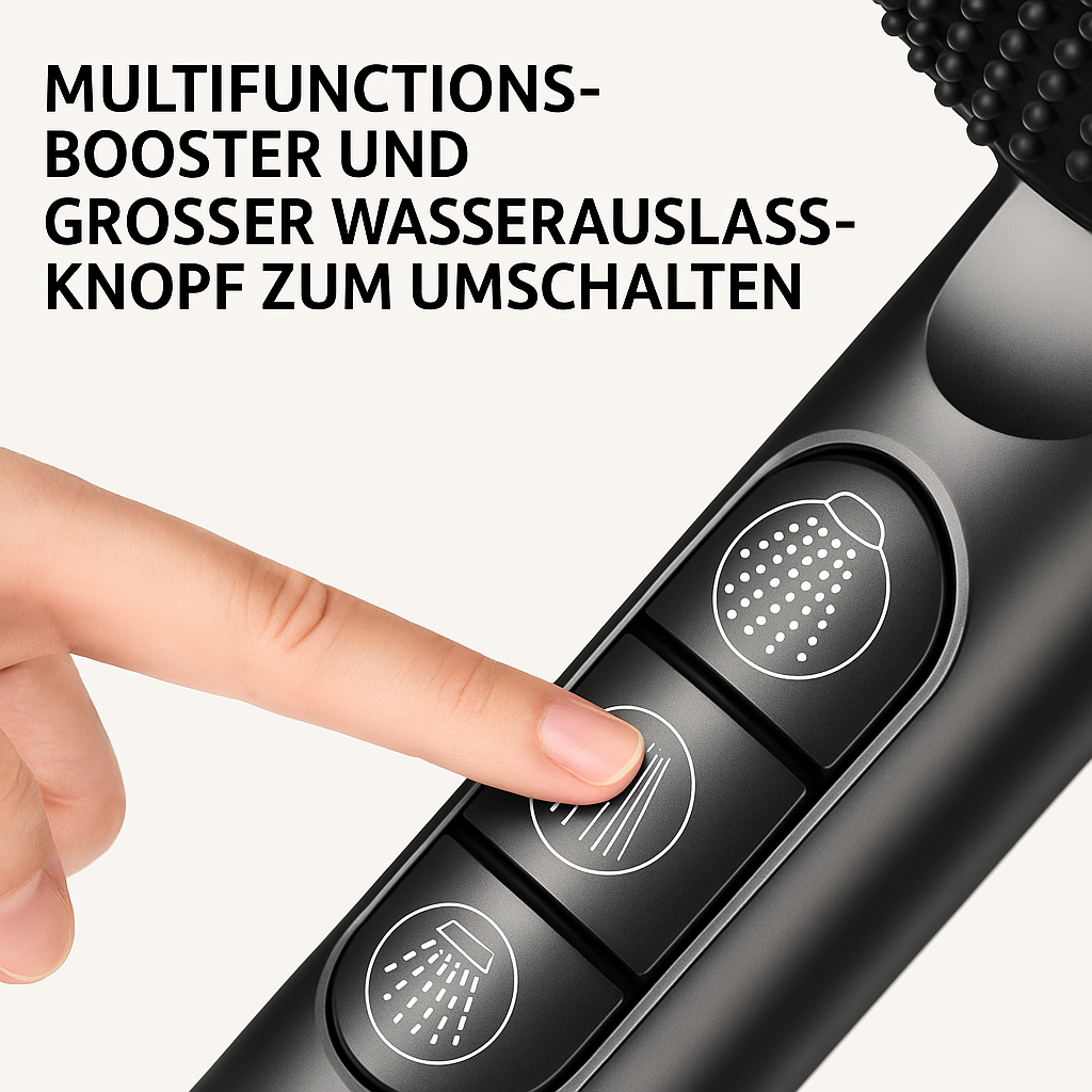 AquaJet Powerduschhuvud | Högtrycks-handdusch med 5 stråltyper