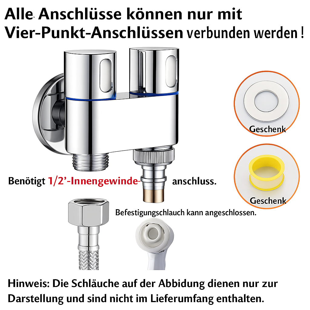 AuriJet rostfritt stål bidetsprayer – toalett-dusch med tryckreglering & ergonomiskt handtag