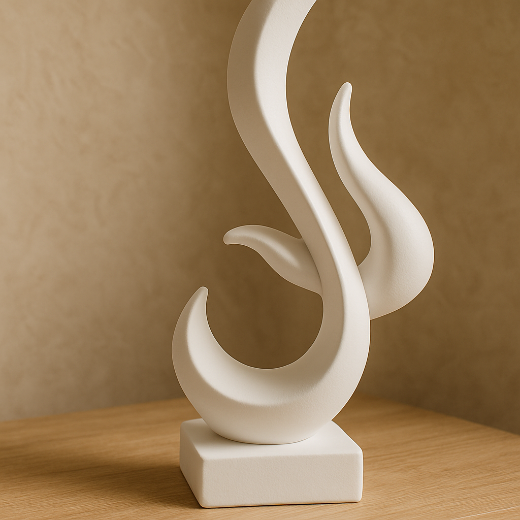 Eternal Ornament Sculpture | Abstract Resin Art | 15.3" Modern Dekor