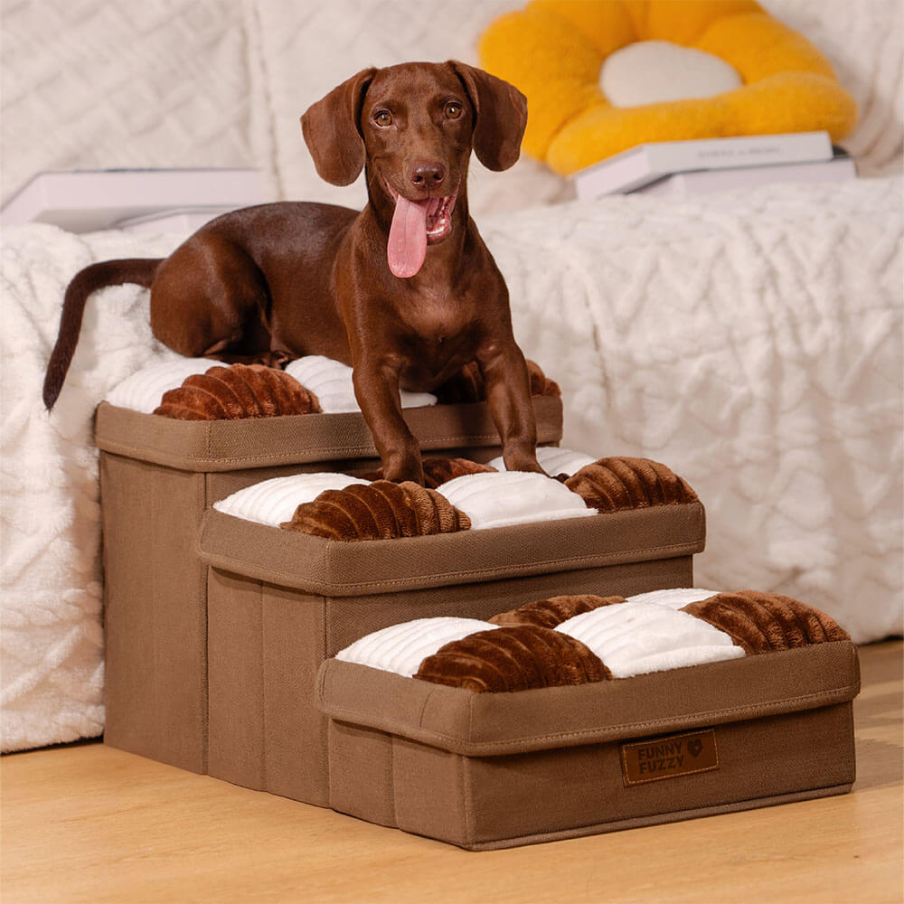 Stiliga Dog Stairs med Förvaring Hållbar Polypropen Design