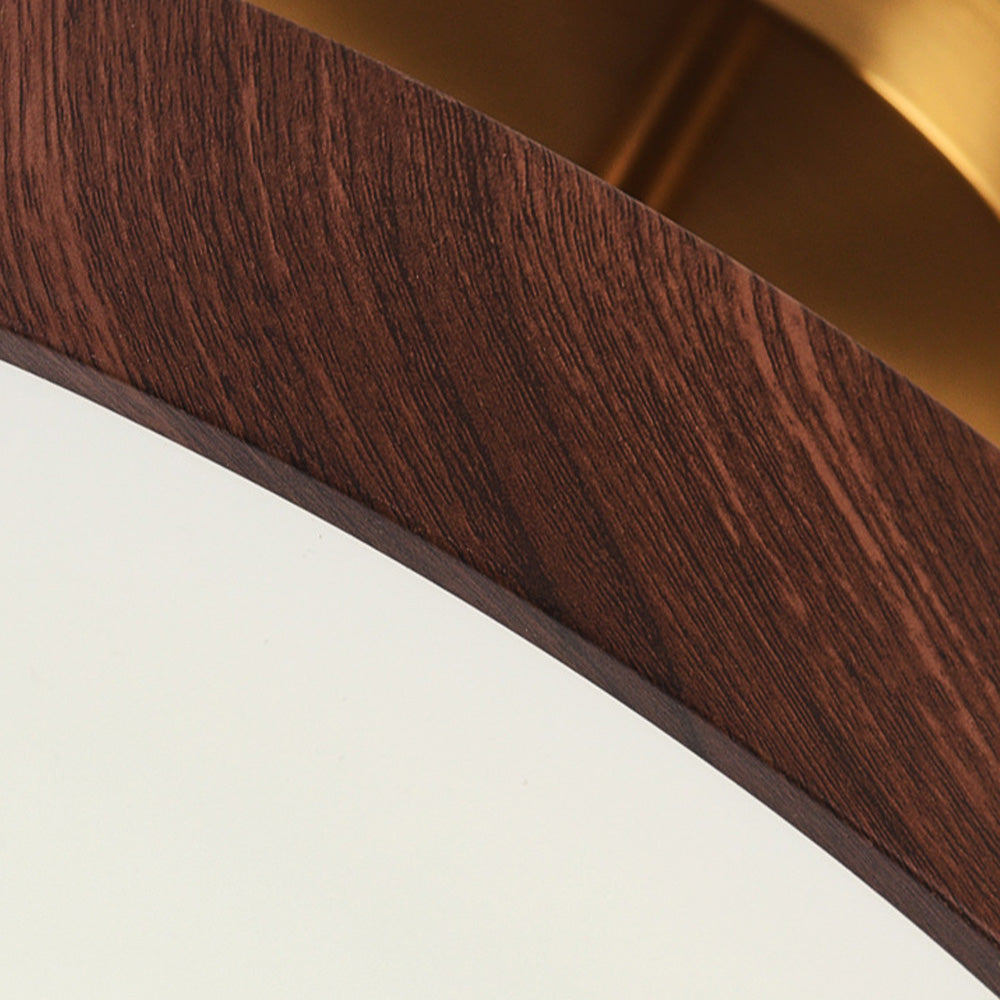 Semi-Flush Trä LED Taklampa – Modern Stil