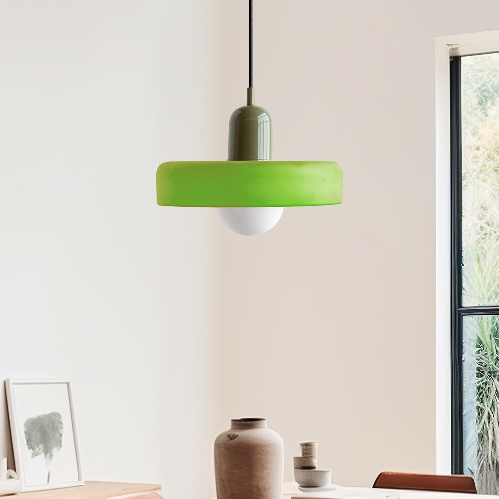 Bauhaus Inspired Colorful Glass Pendant Lamp