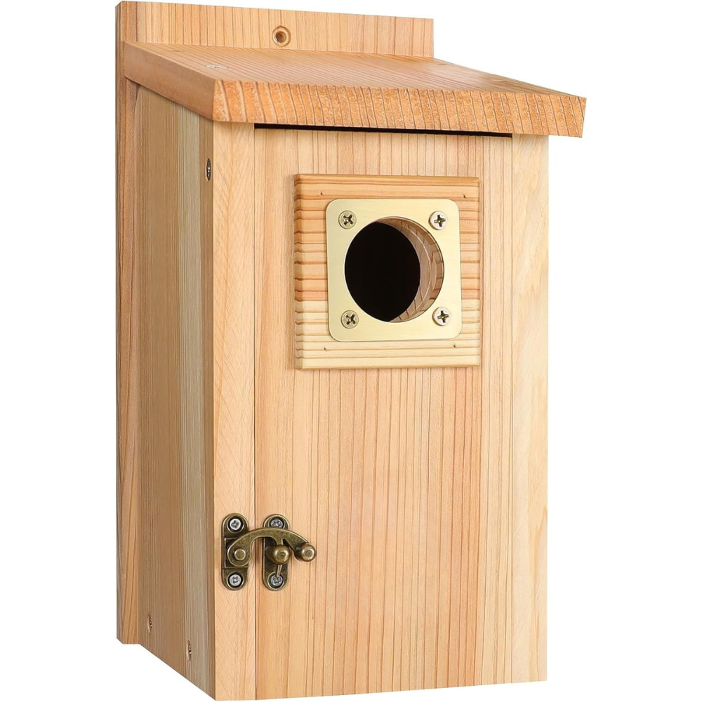 Fågelhus i trä, ceder, kopparskydd