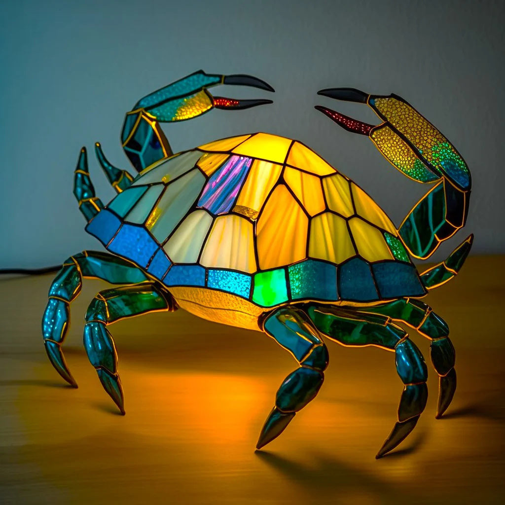 Animal Färgat Glas Bordslampa Ornament