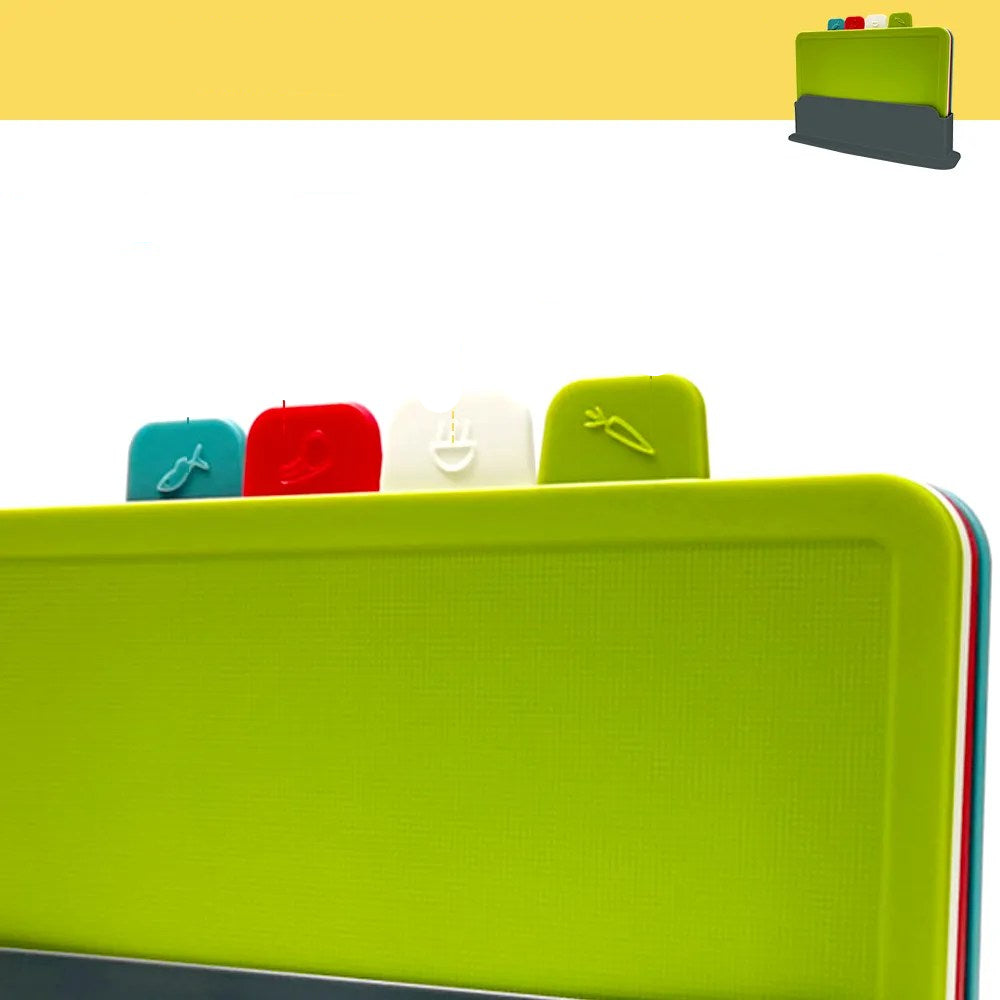 Skärbrädes-set (4-delat) Med praktisk hållare