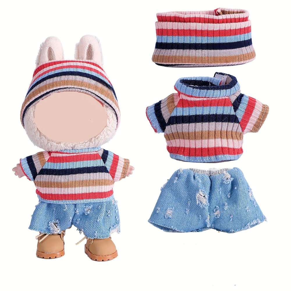 Dollskläder Stickad Outfit Set Kjol Ull