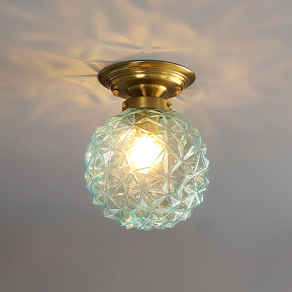 Modern Klar Glas Boll Taklampa för Hallen
