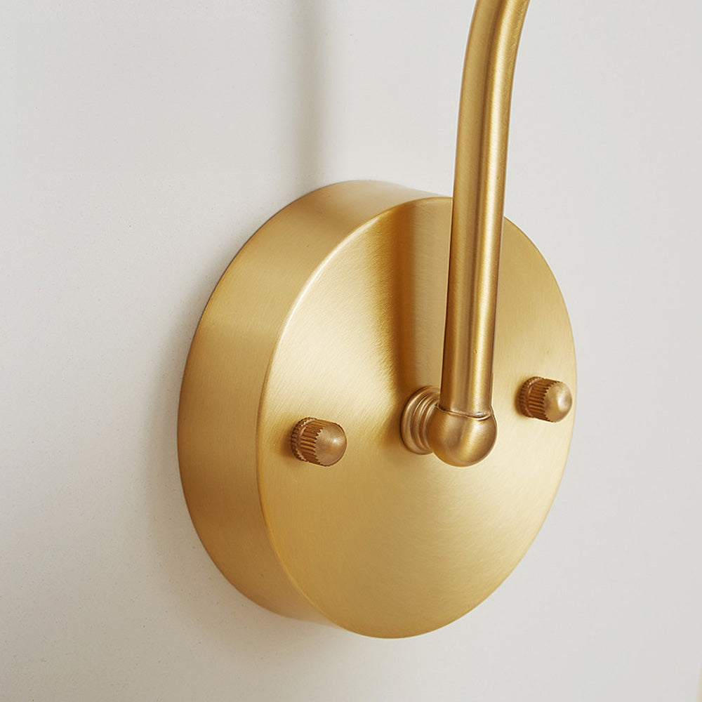 Fransk Blomma Skugga Glas Vägglampa