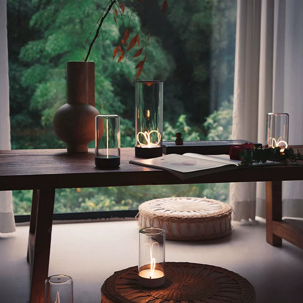 Modern magnetisk transparent akryl mini bordslampa