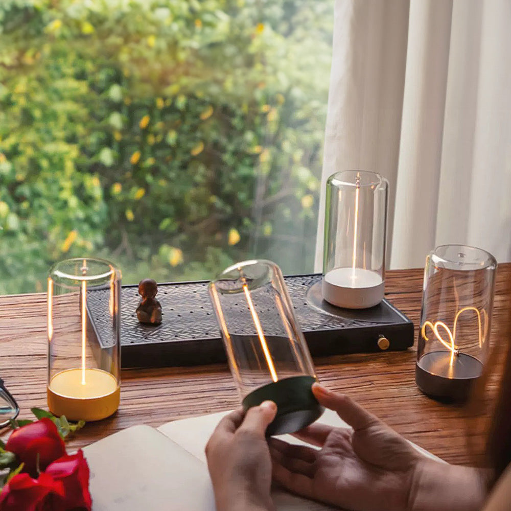 Modern magnetisk transparent akryl mini bordslampa