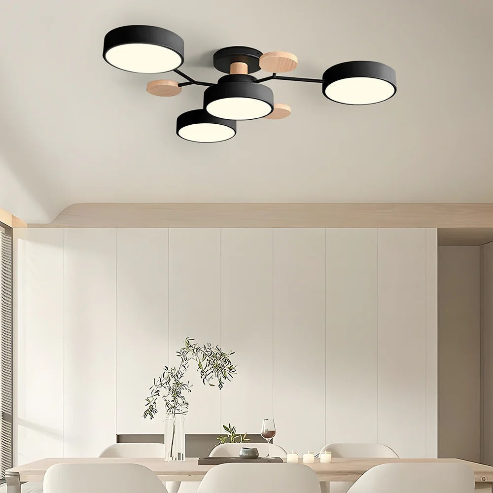 Samtida Semi-Flush LED Taklampa
