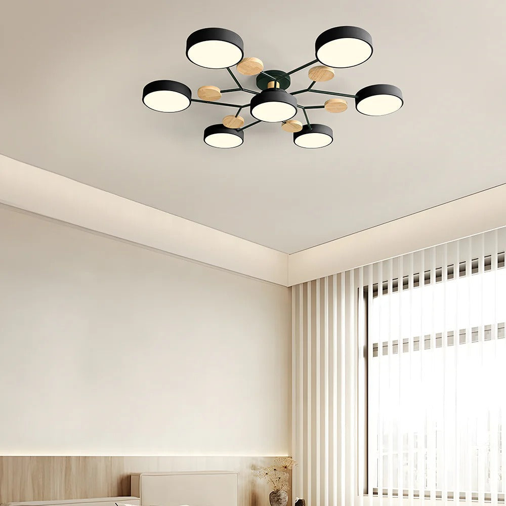 Samtida Semi-Flush LED Taklampa