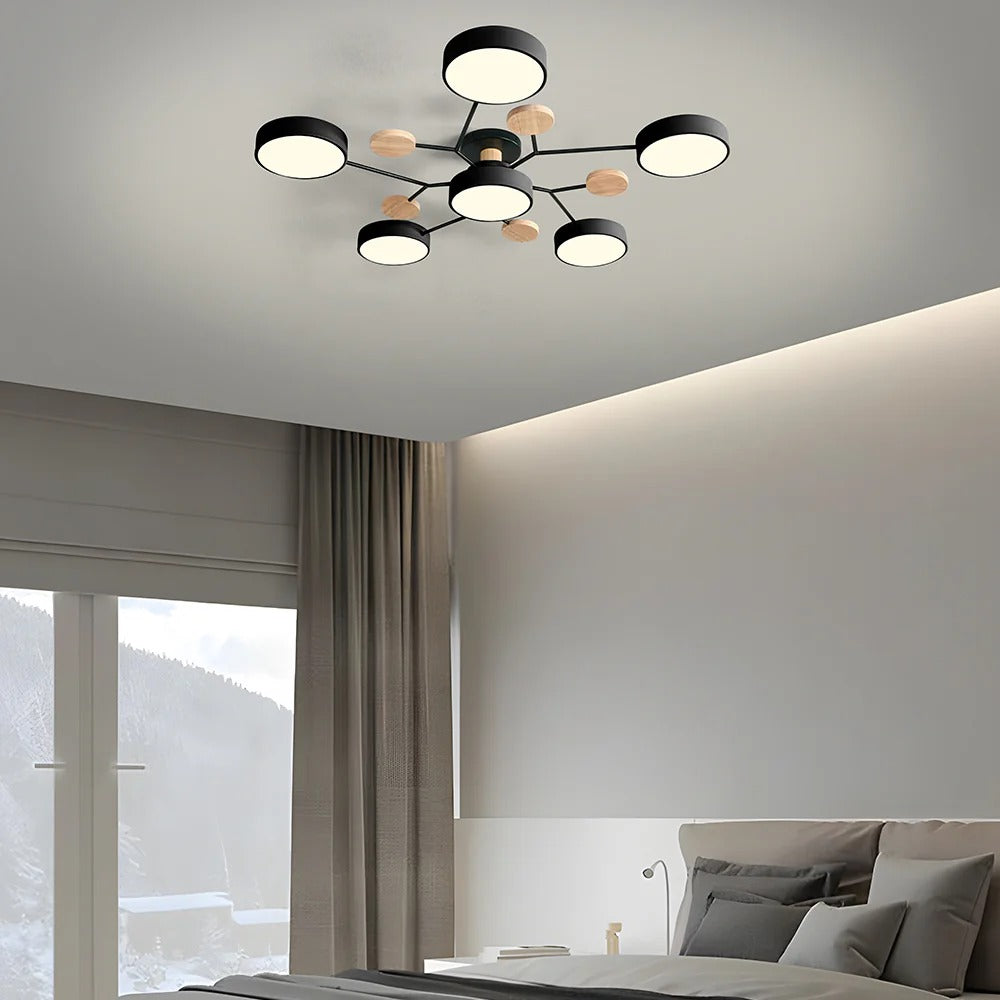 Samtida Semi-Flush LED Taklampa
