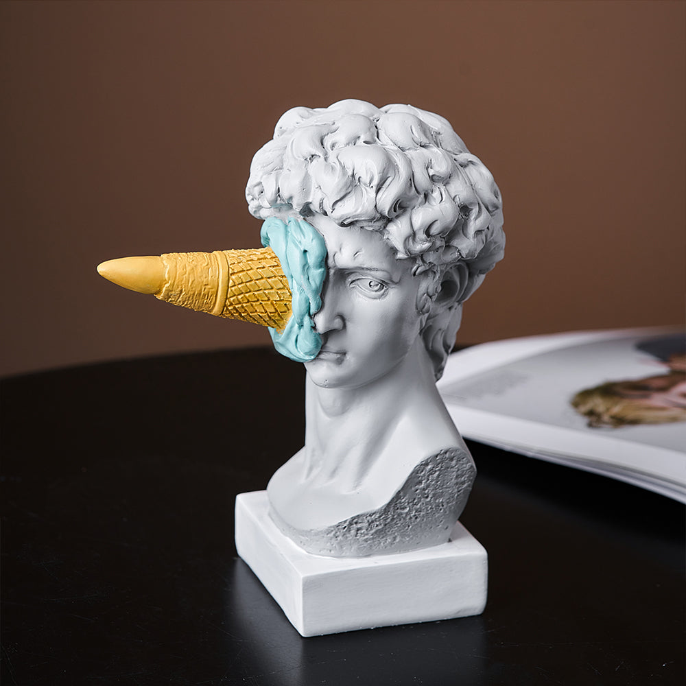 David Glassstaty Hem Dekor för Kreativ Bokhylla Display