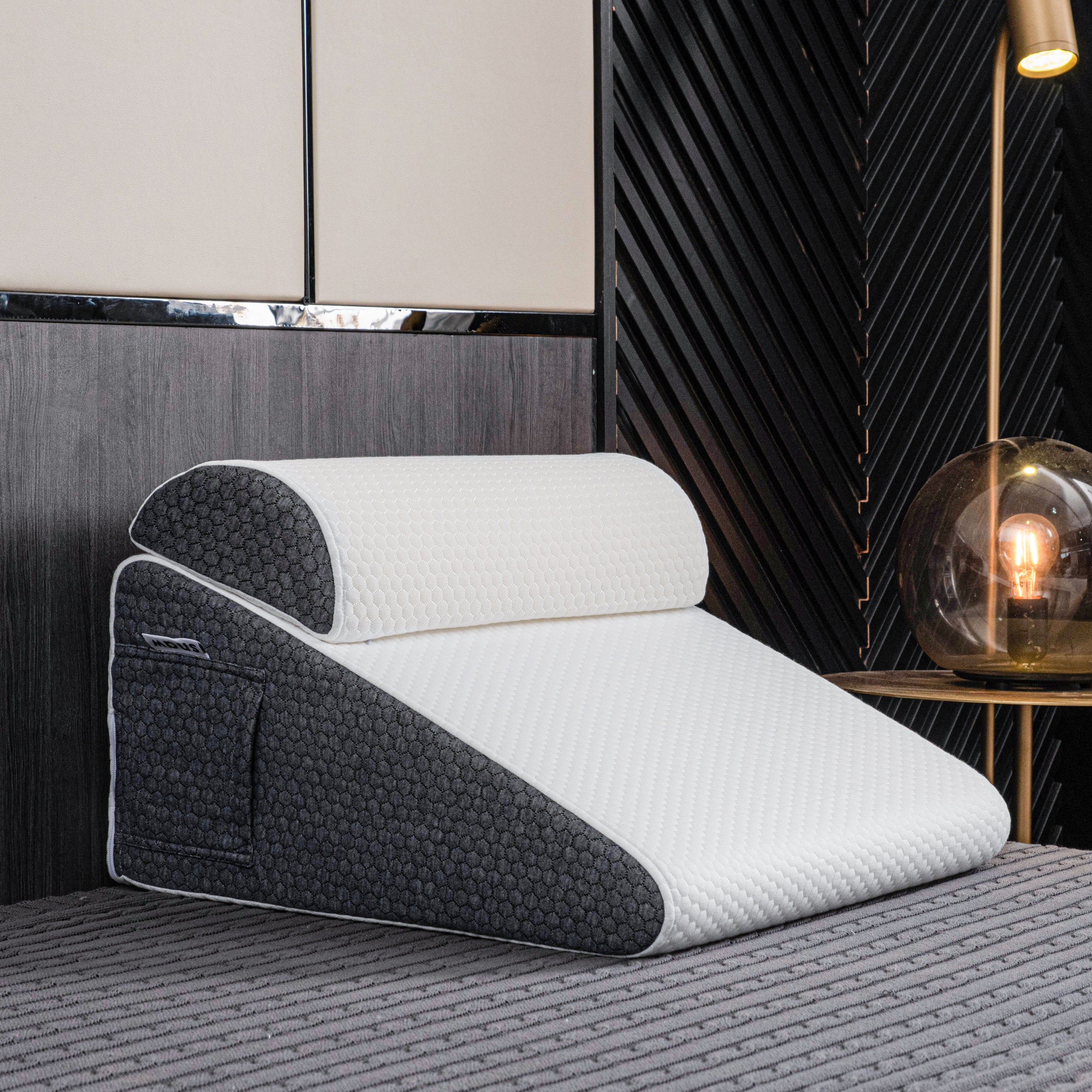 Deluxe Lutande Reflux Kuddstöd med Memory Foam