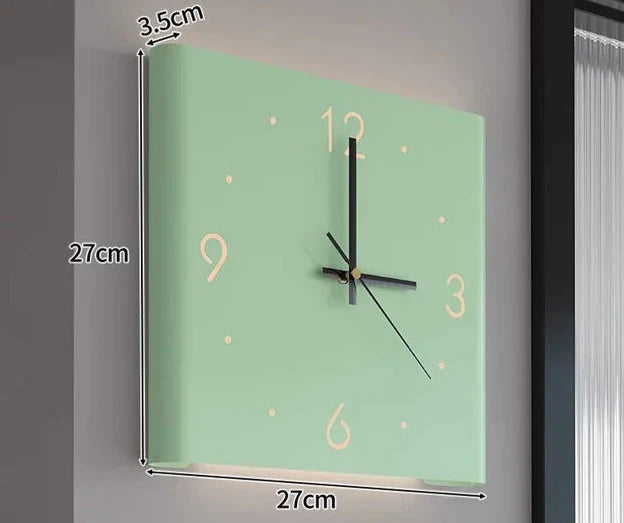 Carvallo - Dubbelsidot fyrkantig väggklocka med modern elegans