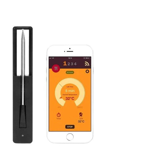 Trådlös Smart Kötttermometer – Precist Laga Mat med Smartphone-Integration