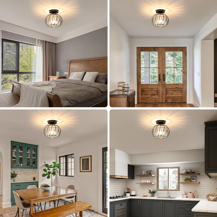 Pendellampa svart glas glob takarmatur