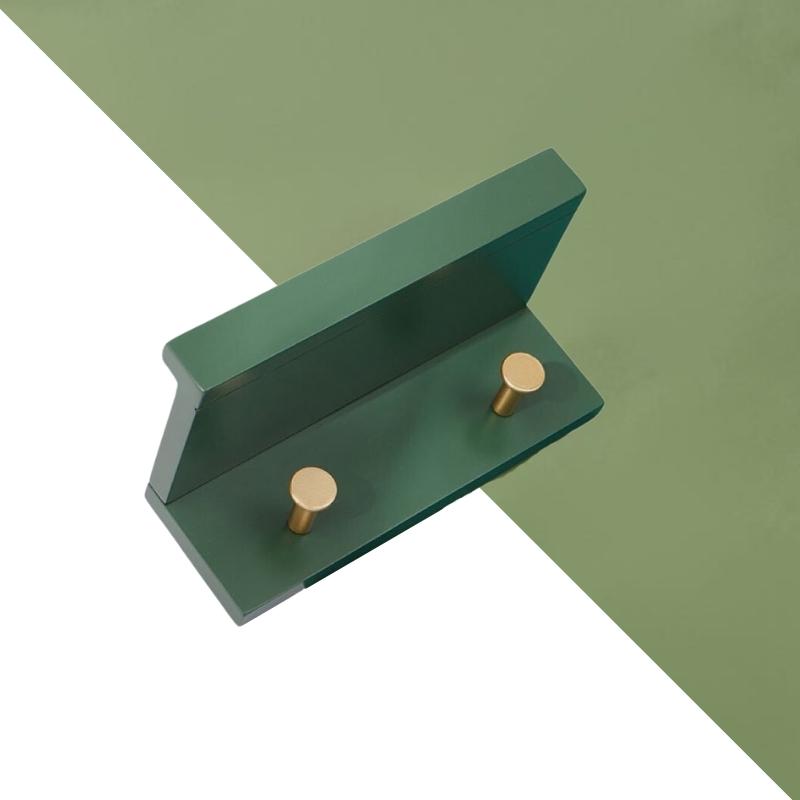 Stilig Vägghylla med Guldkrokar | Klädhängare | 2-5 Kroks Entréorganiseringshylla | Brick by Brick