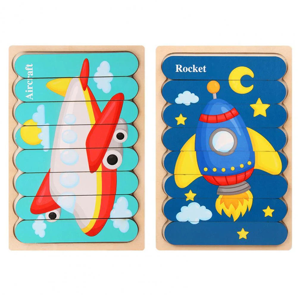 Trä Pussel Utmaning - Roligt Pusselspel för Barn