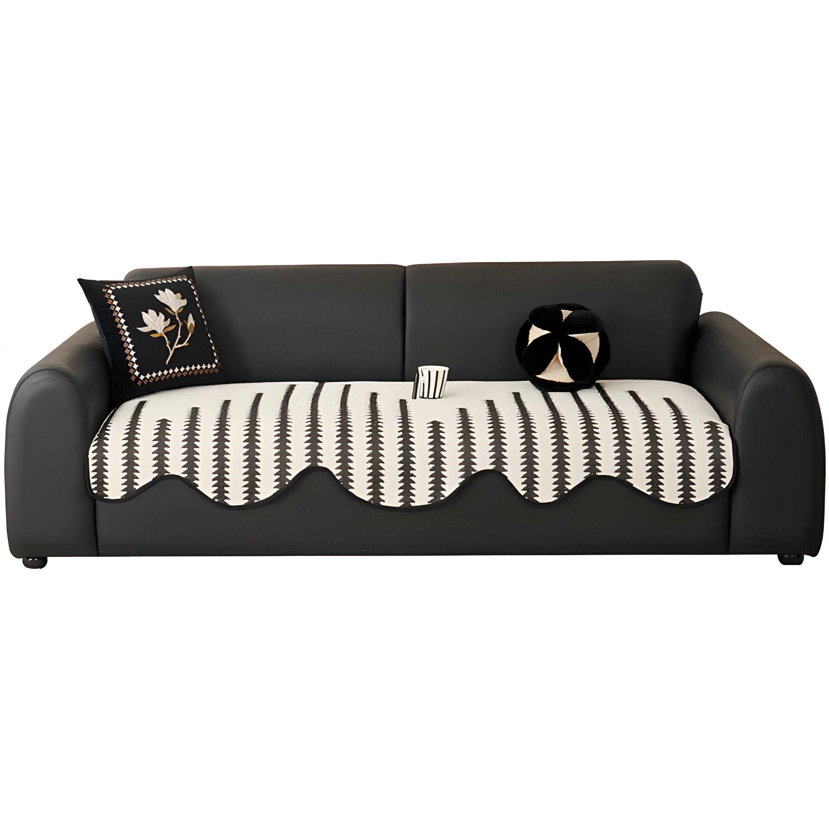 ArtiLounge Täckning - Modern Chevron Rand Chenille Sofföverdrag