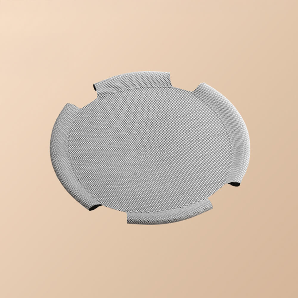 Rund Andningsbar Fuktbevis Varm Nät Kattbädd med Pom-Poms