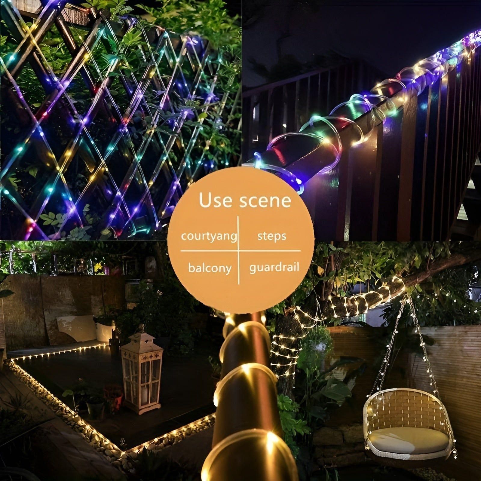 FairyGleam Light - Solarbetriven trädgårdsljusslinga LED för utomhusbruk