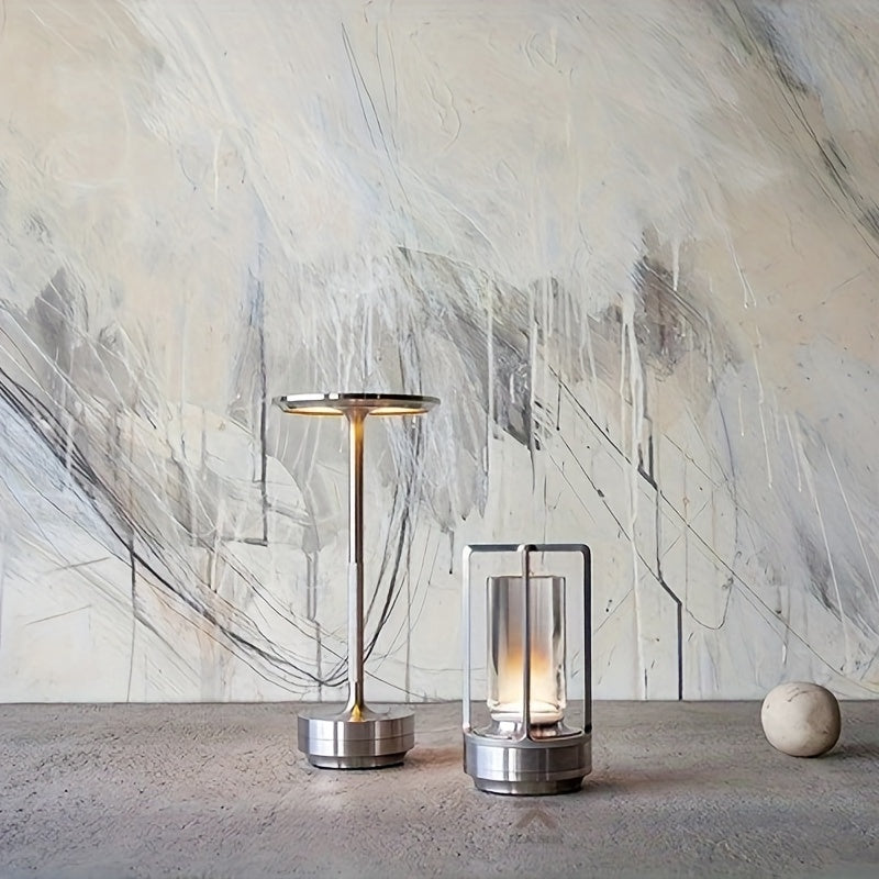 Fenna LED-bordslampa i japansk stil – Uppladdningsbar, Modern atmosfärbelysning