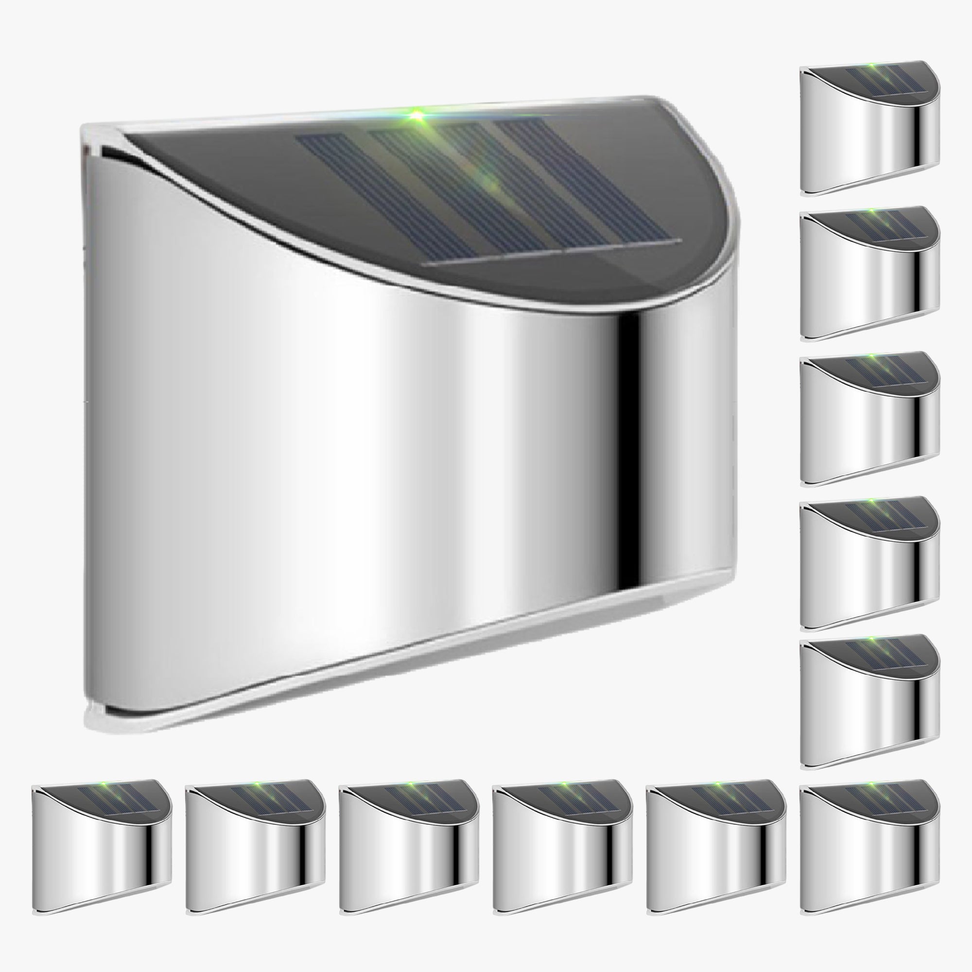 EcoSteel - Vattentäta Solenergi LED Utomhusvägglampor