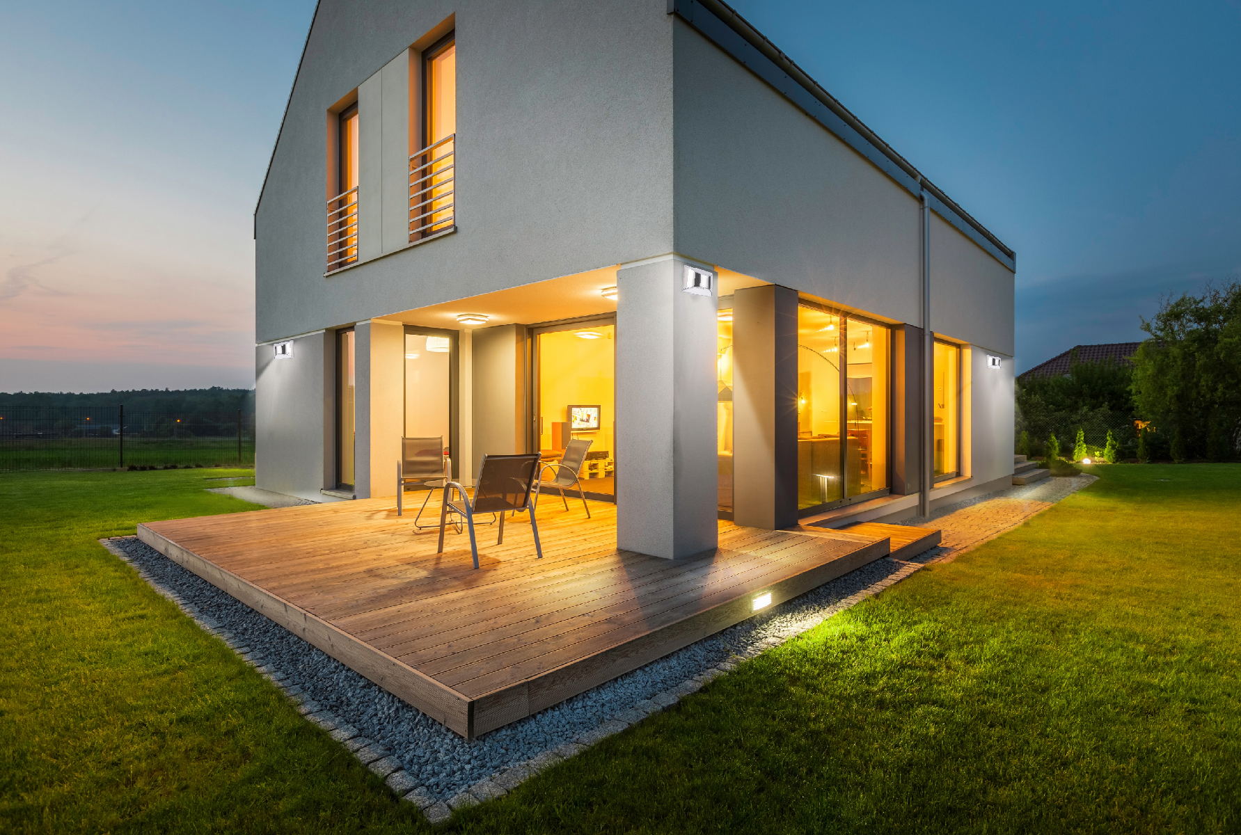 EcoSteel - Vattentäta Solenergi LED Utomhusvägglampor