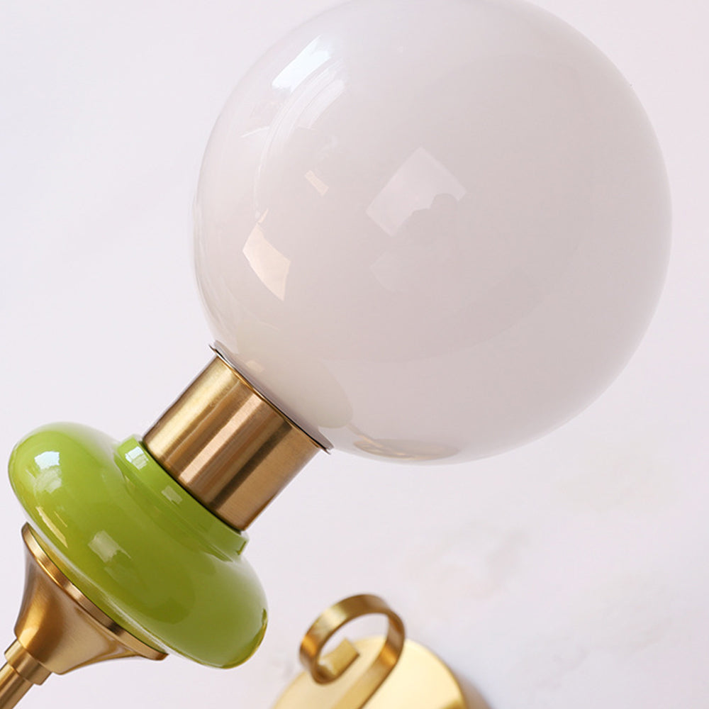 Fransk Retro Glas 1-Ljus Vägglampa