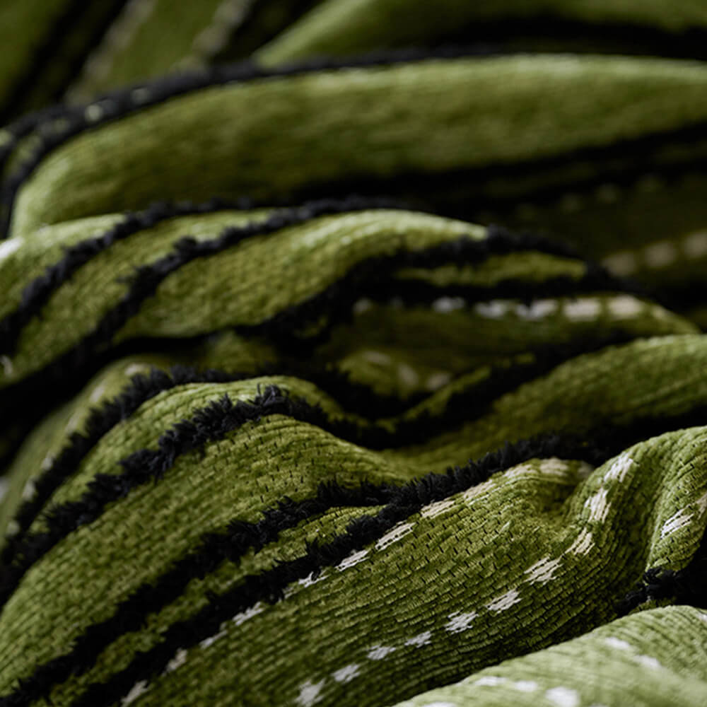 Årsbädd Striped Tassels Chenille Hållbar Sofföverdrag